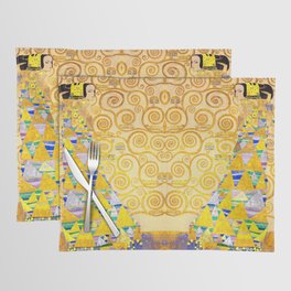 Gustav Klimt (Austrian,1862-1918) - Title: The Dancer (Expectation) Part 2 - Nine Cartoons for the Execution of a Frieze for the Dining Room of Stoclet House in Brussels - 1911 - Style: Symbolism - Digitally Enhanced Version 2000dpi- Placemat