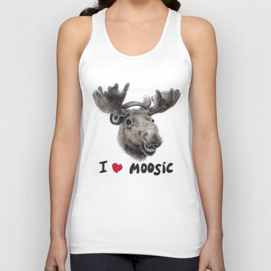 I love Moosic! // moose Unisex Tank Top