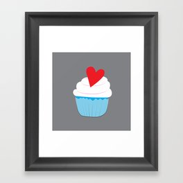 Heart cupcake Framed Art Print