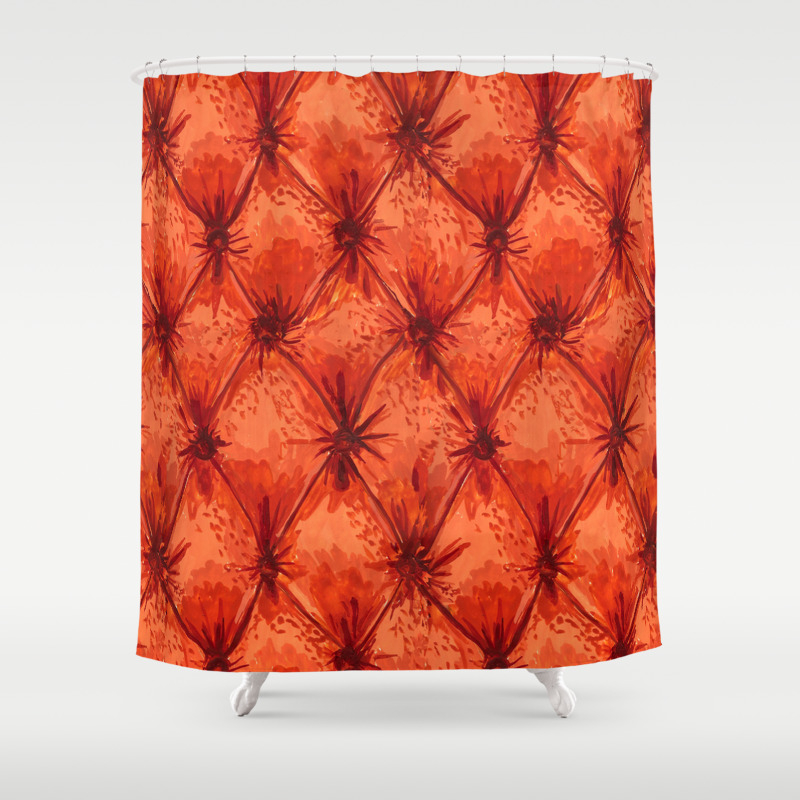 Orange Velvet Shower Curtain By Emilyarmstrong Society6