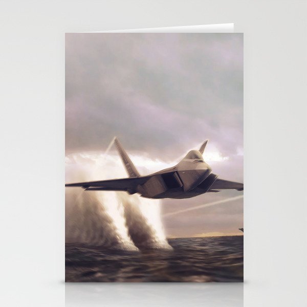 F-22 raptor jet fighter  Stationery Cards