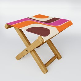 Retro Geometric Design 742 Folding Stool