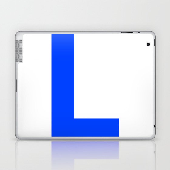 Letter L (Blue & White) Laptop & iPad Skin