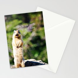 Angry Squirrel Has A Friend Stationery Cards