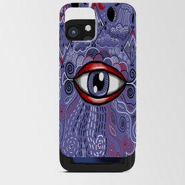 The all-seeing eye!  Very Peri periwinkle iPhone Card Case
