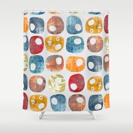 Pebbles in fall Shower Curtain