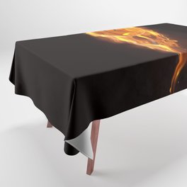 Basketball on fire. Basketball lovers gift. Tablecloth
