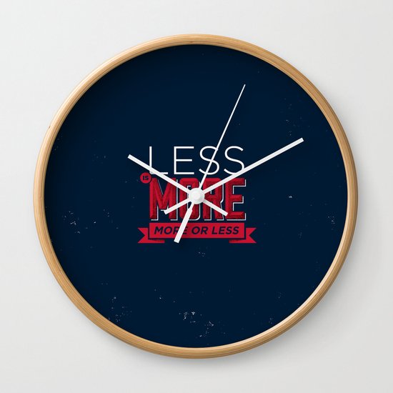 Less is more Wall Clock