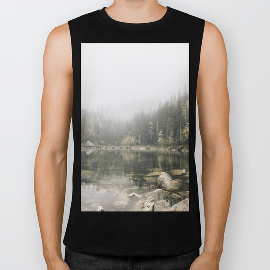 Pale lake - landscape photography Biker Tank