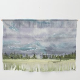 Ethereal Vista | Watercolor Landscape Wall Hanging