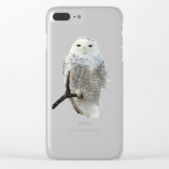 Snowy in the Wind (Snowy Owl) Clear iPhone Case