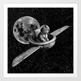 True Moon Love – Cat Art Print