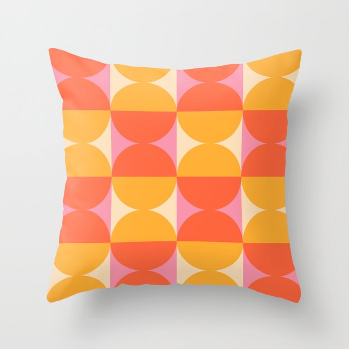 Mid Century Modern Geometric Abstract Pattern 721 Throw Pillow