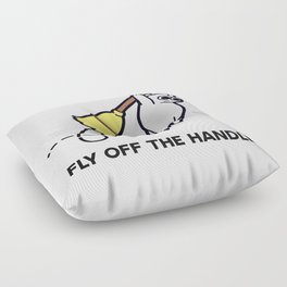 Fly off the Handle Cat Floor Pillow