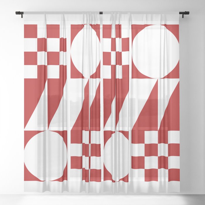 Geometrical modern simplicity 2 Sheer Curtain