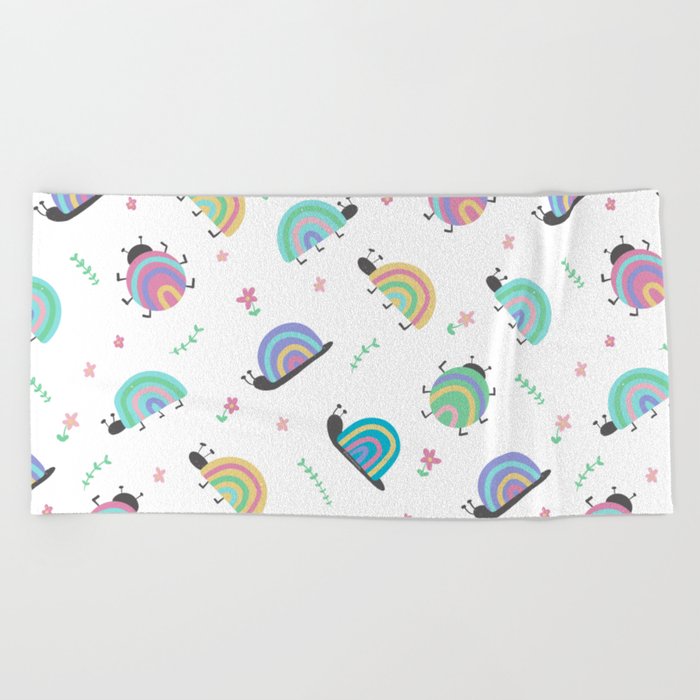 Rainbow Critters Beach Towel