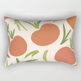 Fresh Fruits Earthy Boho Pattern Rectangular Pillow