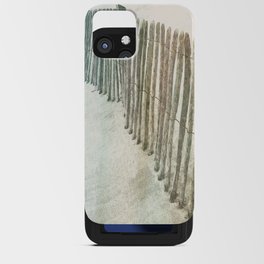 beach fence impressionism painted realistic scene iPhone Card Case