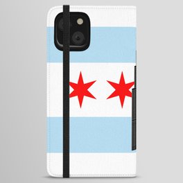 Willis / Sears Tower, Chicago Flag Background iPhone Wallet Case