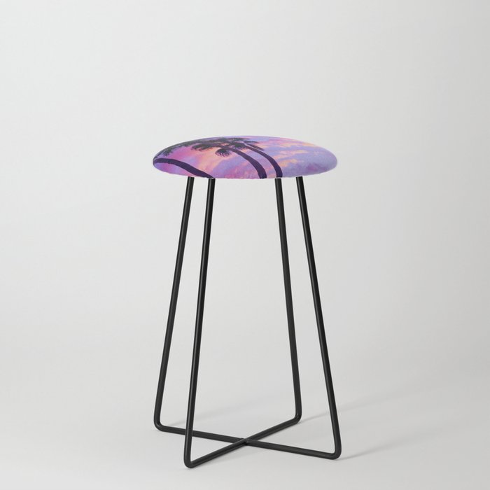 PS Sunset and Bouganvilla Counter Stool