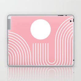 Geometric Lines in Sun Rainbow 5 (Blush Rose) Laptop Skin