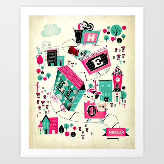 Hello! Art Print