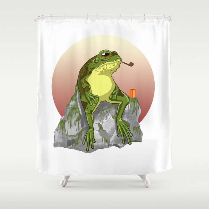 Sittin Frog Shower Curtain By Eucocon Society6