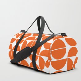 Mid Century Modern Geometric 04 Orange Duffle Bag