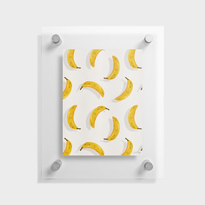 Banana Pattern – White Floating Acrylic Print