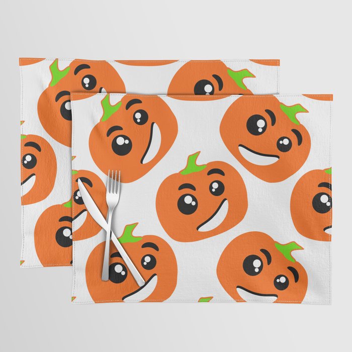 Seamless Pattern Silhouette Halloween Grimace Horror 04 Placemat