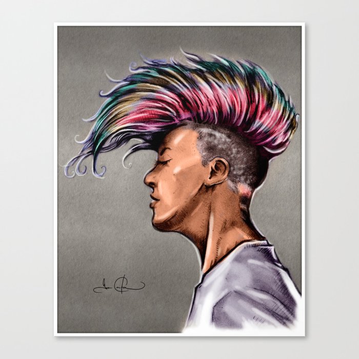 RGD Punk Rock Girl Portrait | Nikki the Bee Canvas Print