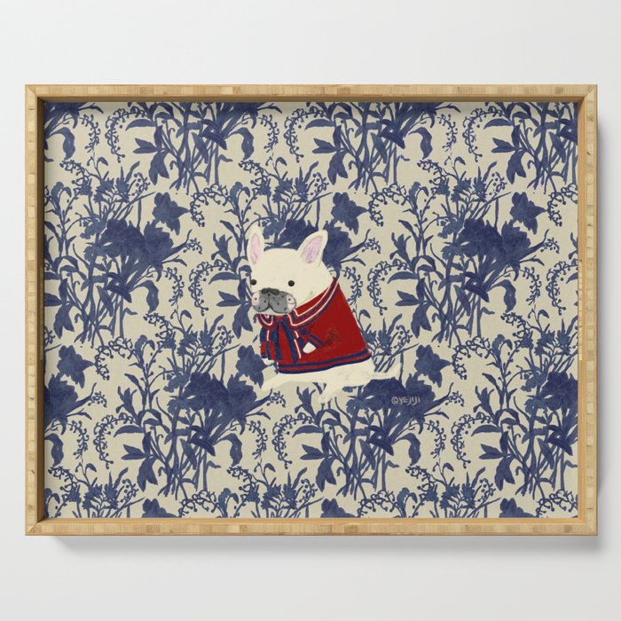 French Bulldog - RED Serving Tray
