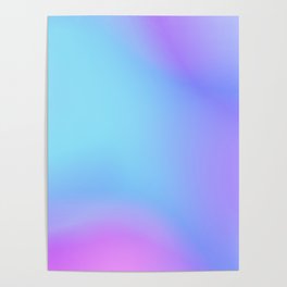 Lavender Purple & Aqua Blue Gradient Poster