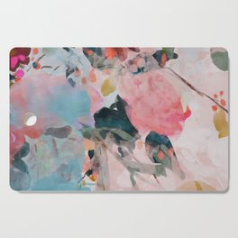 floral bloom abstract painting Cutting Board