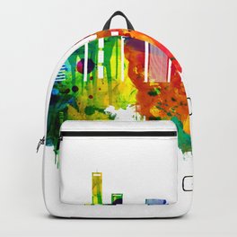 Bogota Colombia Skyline Backpack | Splash, Landscape, Illustration, Art, Abstract, City, Colorful, Bogota, Colombian, Poster 