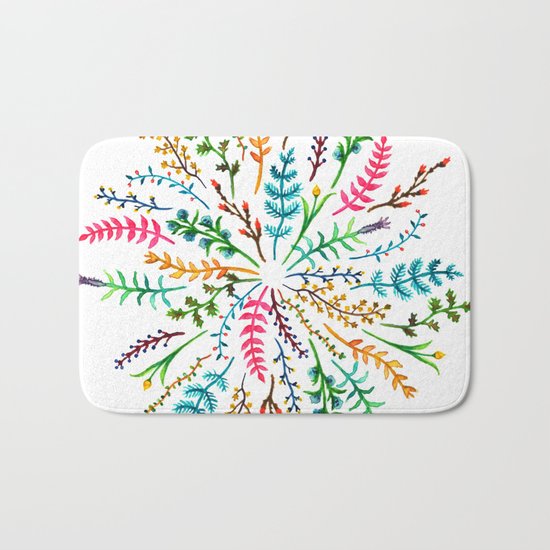 Radial Foliage Bath Mat