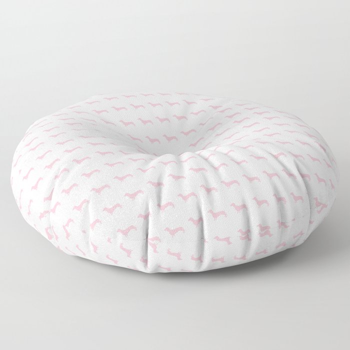 Pink Dachshunds Floor Pillow