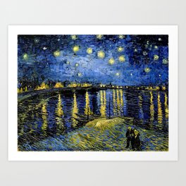 Van Gogh Starry Night Over the Rhône Art Print
