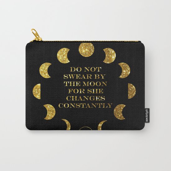 Moon Phases Gold Carry-All Pouch