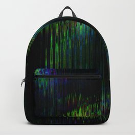 Digital green glitch Backpack