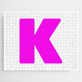 K (Magenta & White Letter) Jigsaw Puzzle