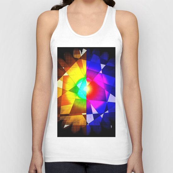 lined color flash Unisex Tank Top