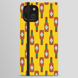 Hot Sauce Lover Pattern - Foodie Gift Yellow Red Green Orange iPhone Wallet Case