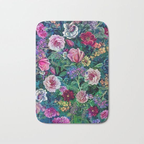 Botanical Flowers II Bath Mat