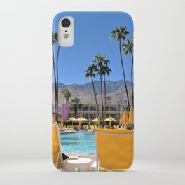 Palm Springs "Oasis" iPhone Case | Color, Pool, Photo, California, Yellow, Mountains, Midcenturymodern, Sunny, Palmsprings, Cochellavalley 
