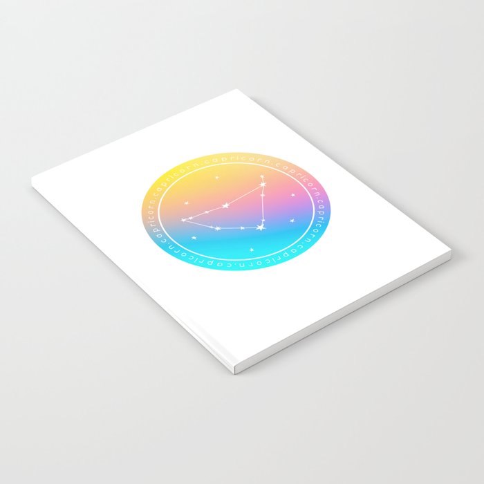 Capricorn Zodiac | Rainbow Circle Notebook