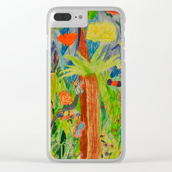 Paradise Delight | Kids Painting by Elisavet Clear iPhone Case