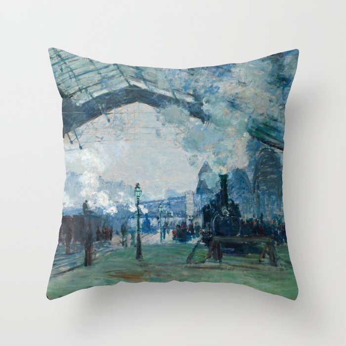 Arrival of the Normandy Train by Claude Monet, 1877 Throw Pillow