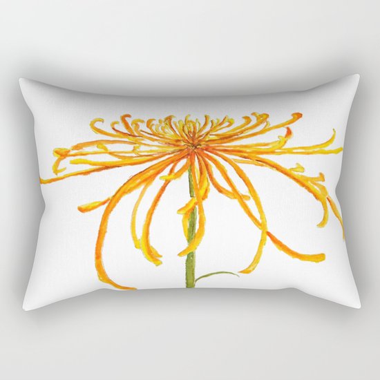 one orange chrysanthemum Rectangular Pillow