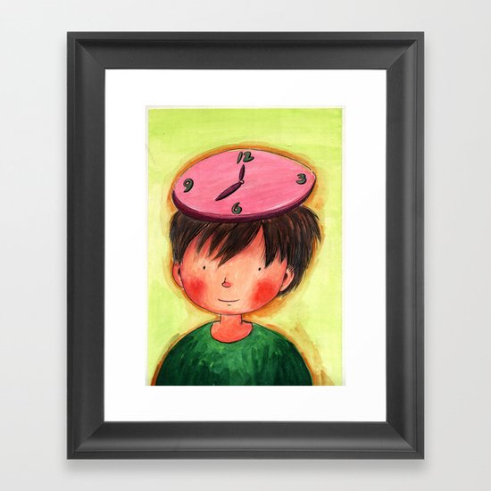 The Clock On My Head Framed Art Print